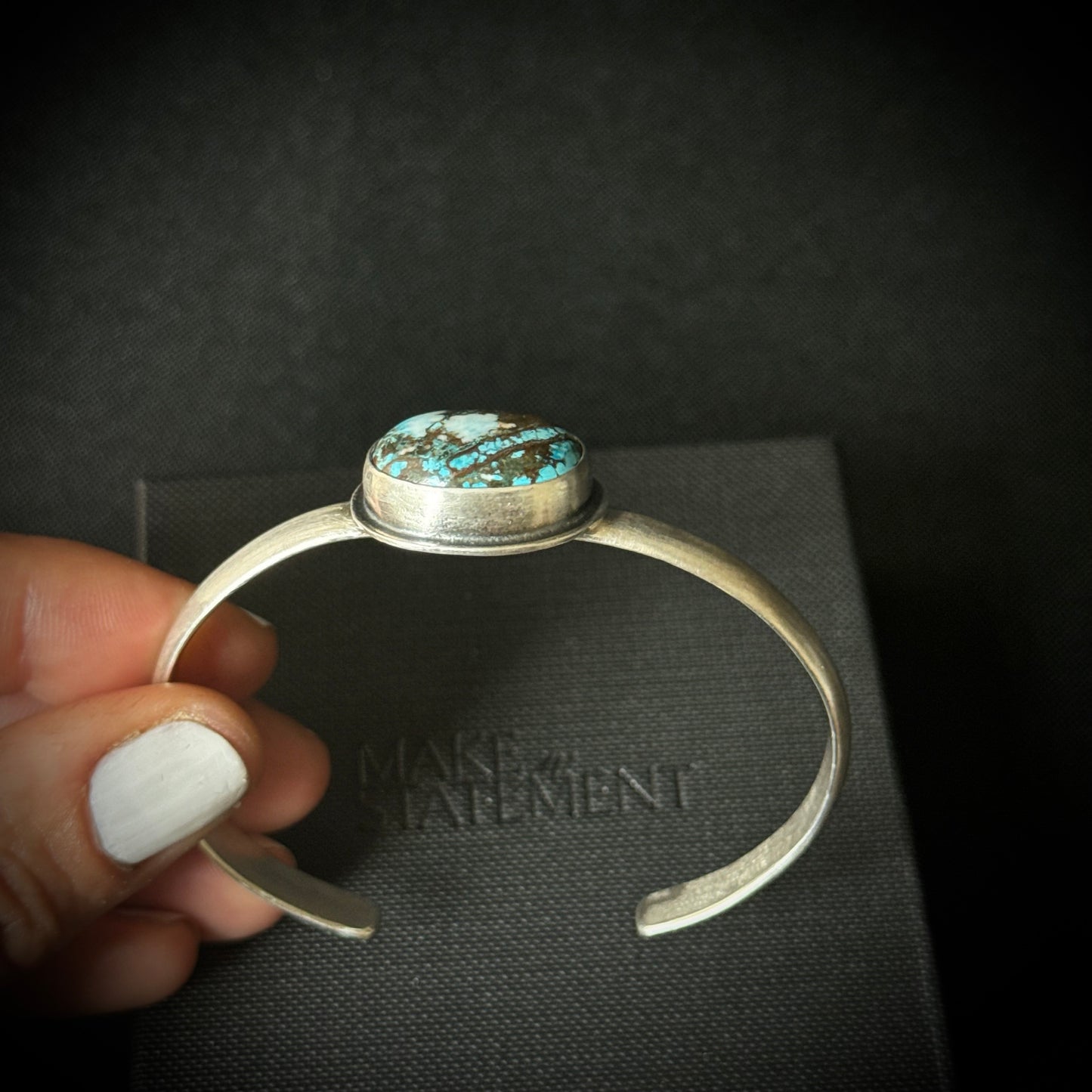 Hubei Turquoise Sterling Silver Cuff