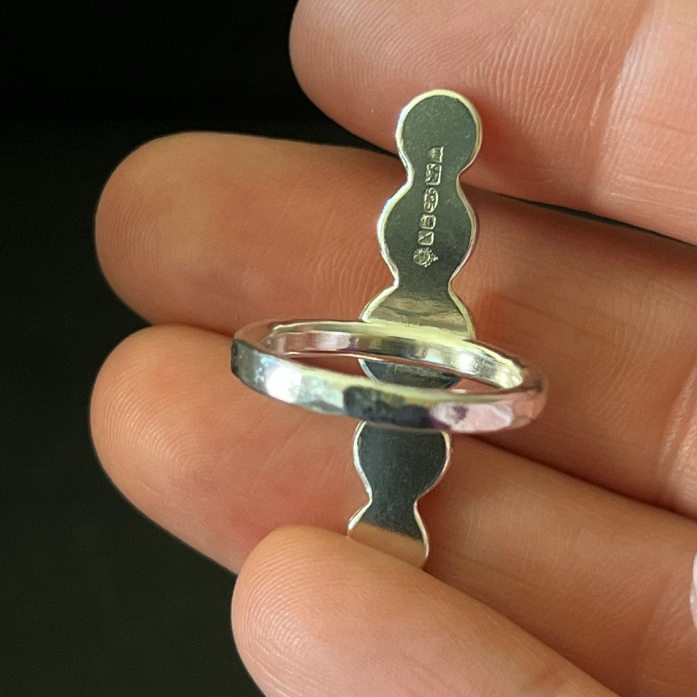 5 Pebble Sterling Silver Ring - Size N