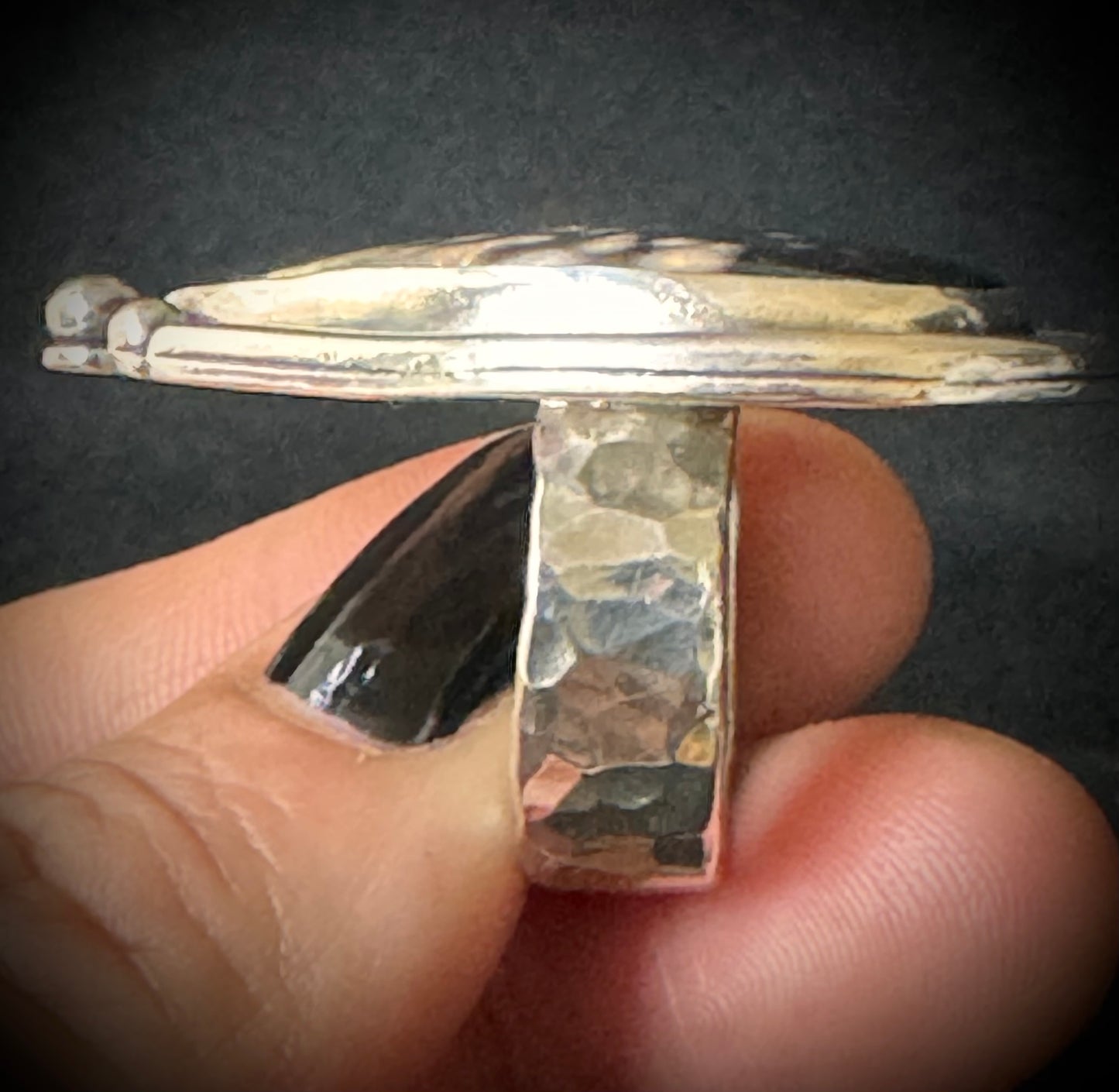 Palm Root Sterling Silver Ring - Size O