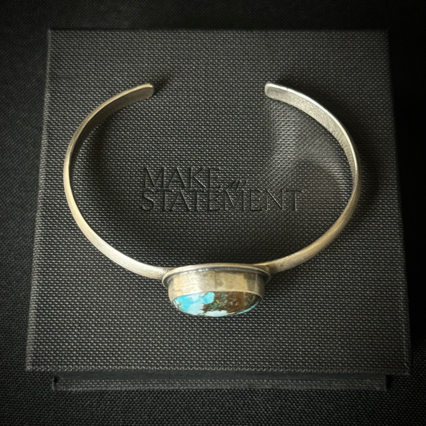 Hubei Turquoise Sterling Silver Cuff