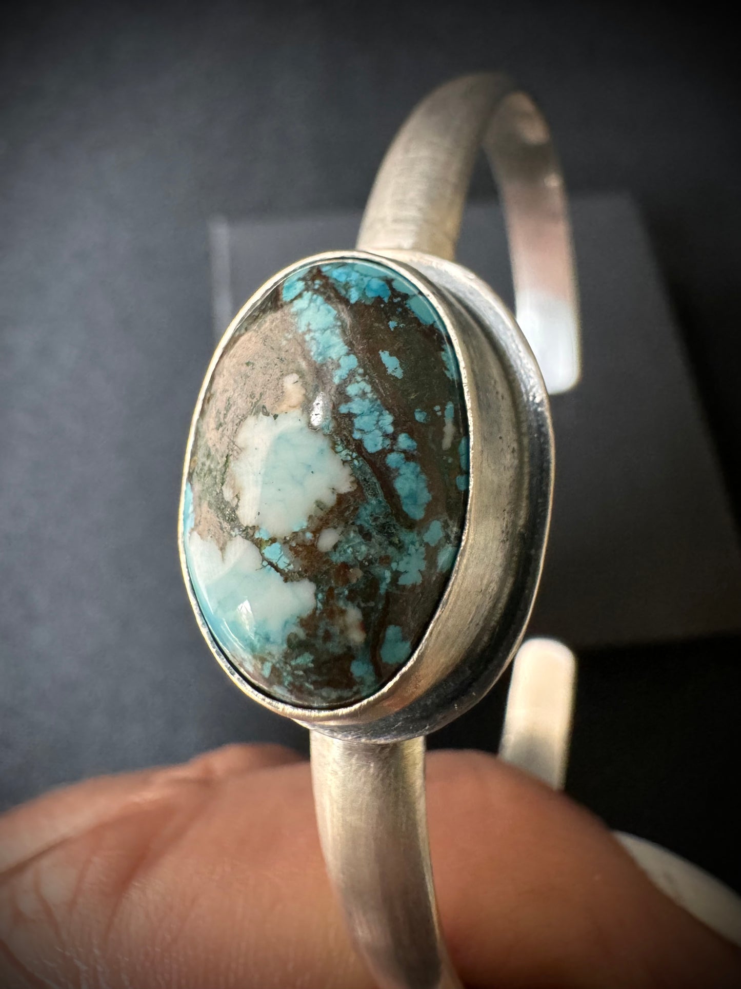 Hubei Turquoise Sterling Silver Cuff