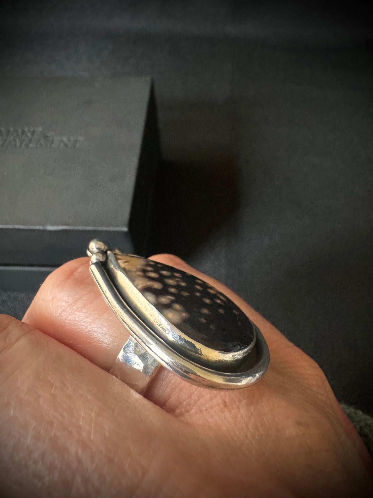 Palm Root Sterling Silver Ring - Size O