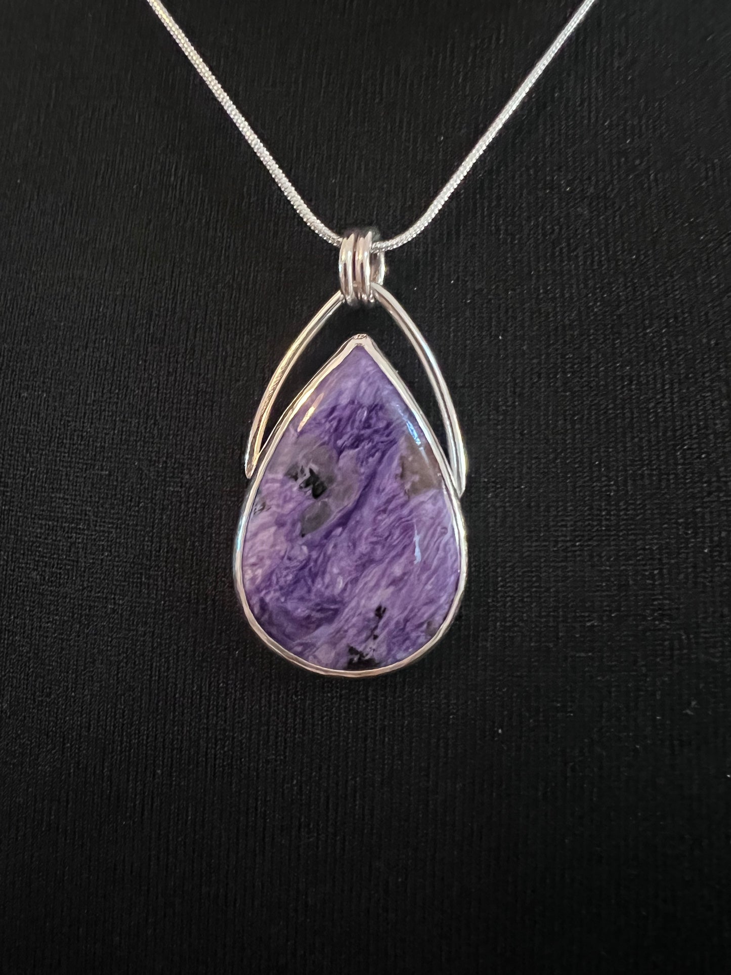 Charoite Sterling Silver Necklace