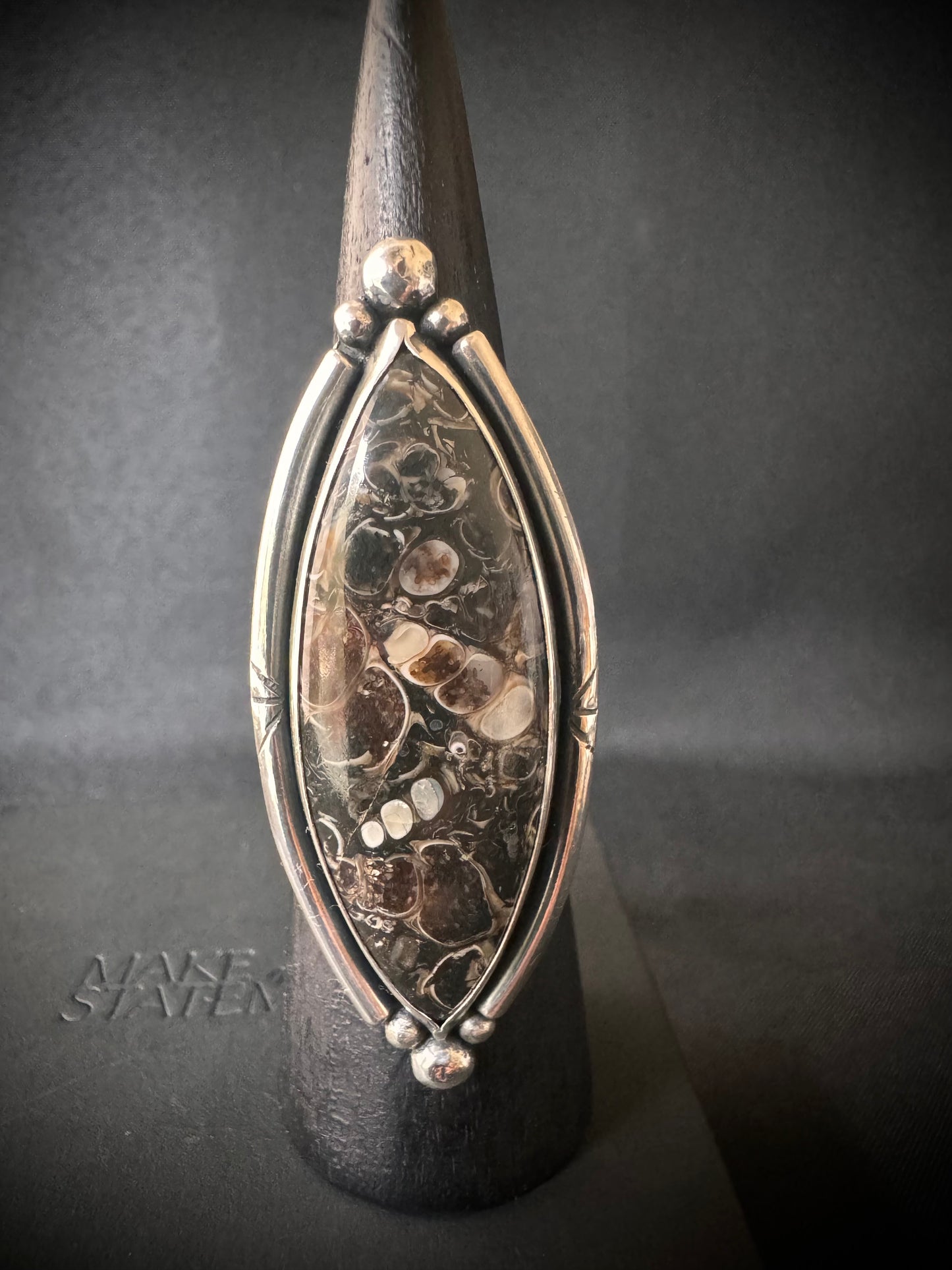 Turritella Sterling Silver Ring - Size