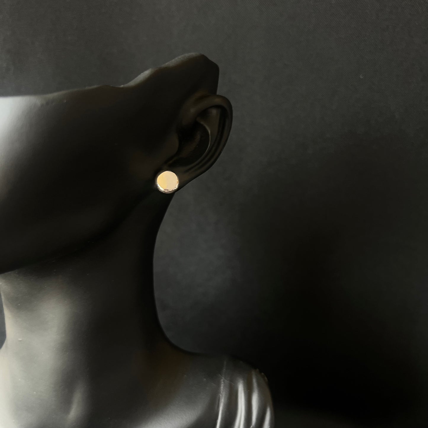 Sterling Silver Flat Ball Stud Earrings