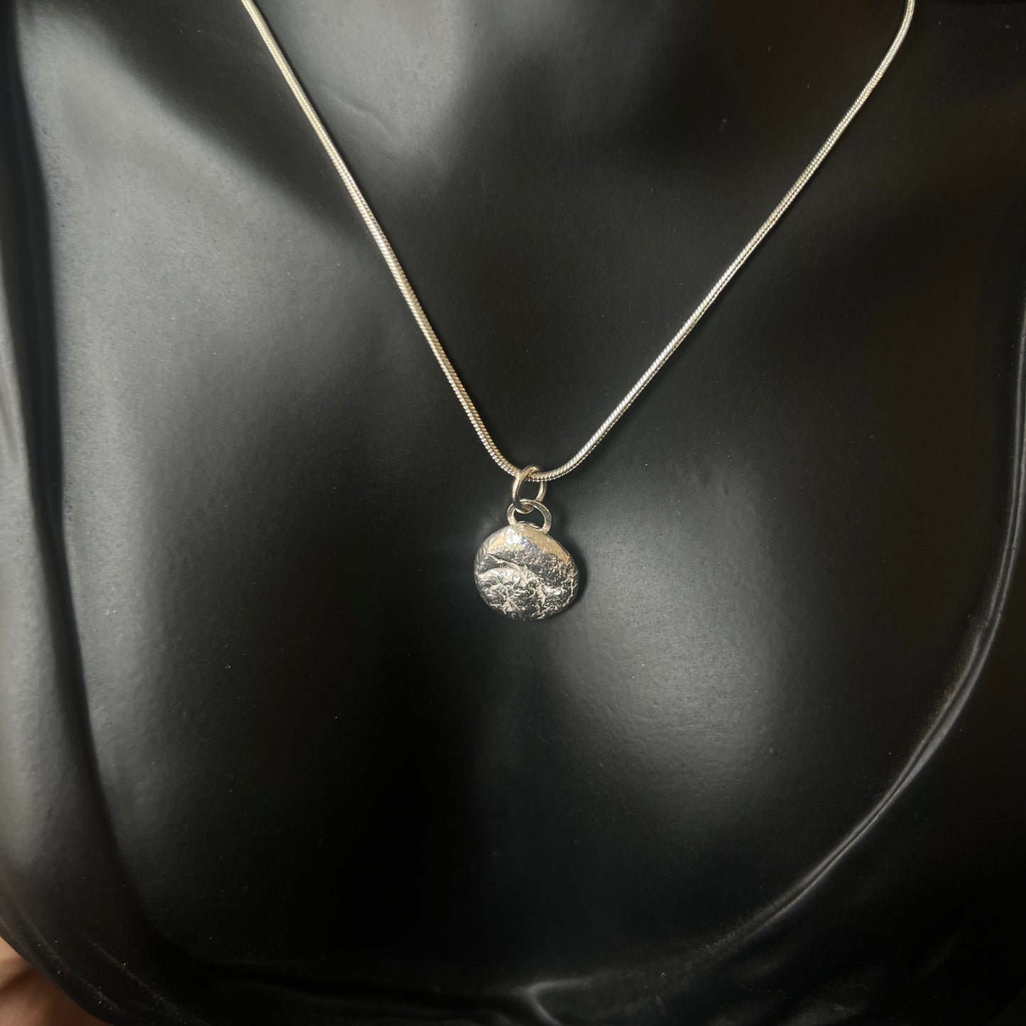 Sterling Silver Organic Pebble Necklace