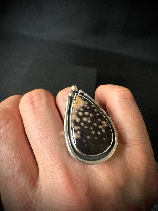 Palm Root Sterling Silver Ring - Size O