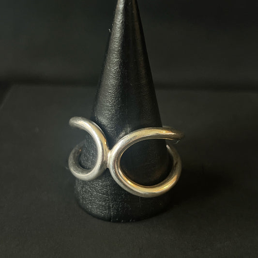 Chunky Sterling Silver Loop Ring - Size V