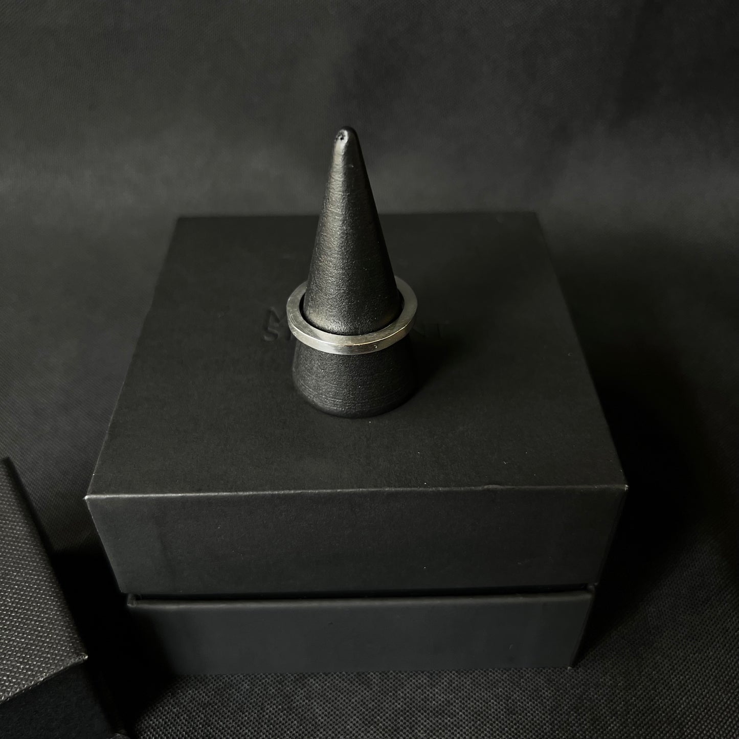 Square Shaped Sterling Silver Ring - Size Q