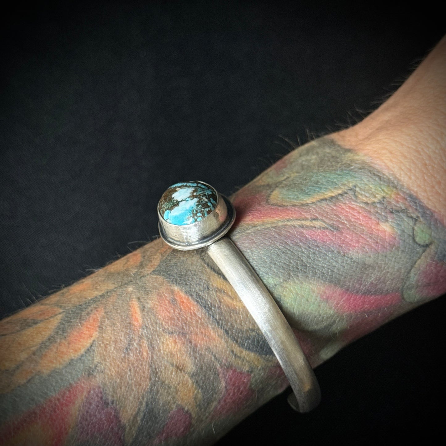 Hubei Turquoise Sterling Silver Cuff