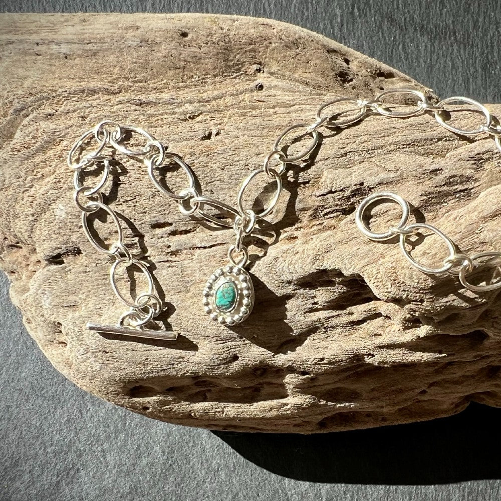 Turquoise Sterling Silver Anklet