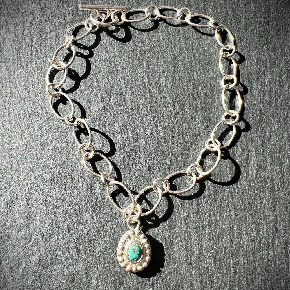 Turquoise Sterling Silver Anklet