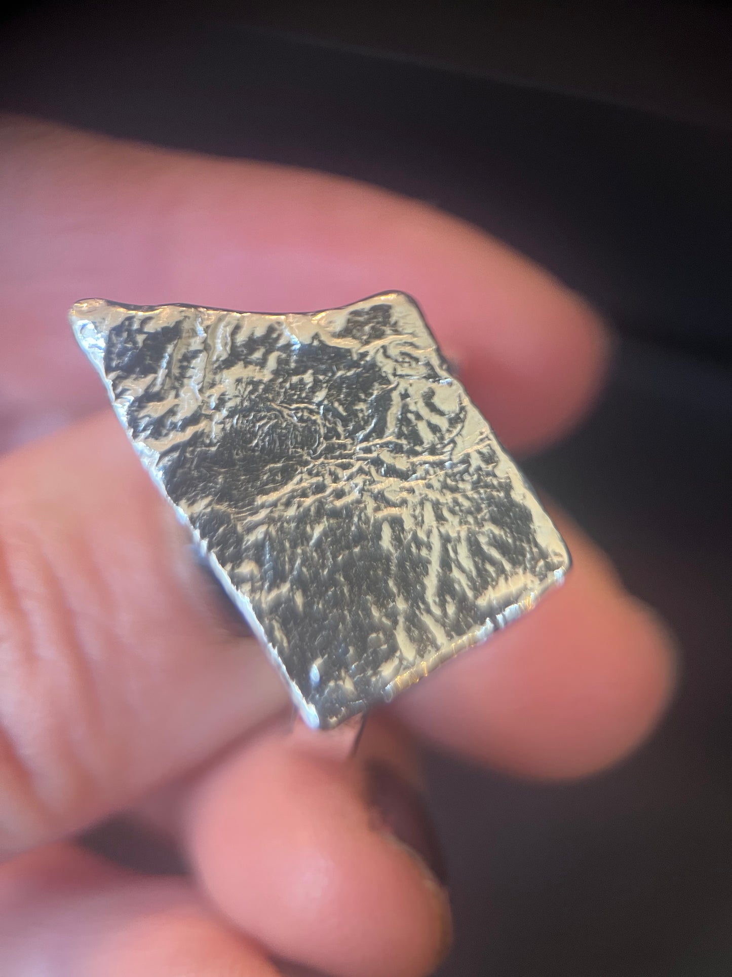 Molten Shard Sterling Silver Ring - Size W