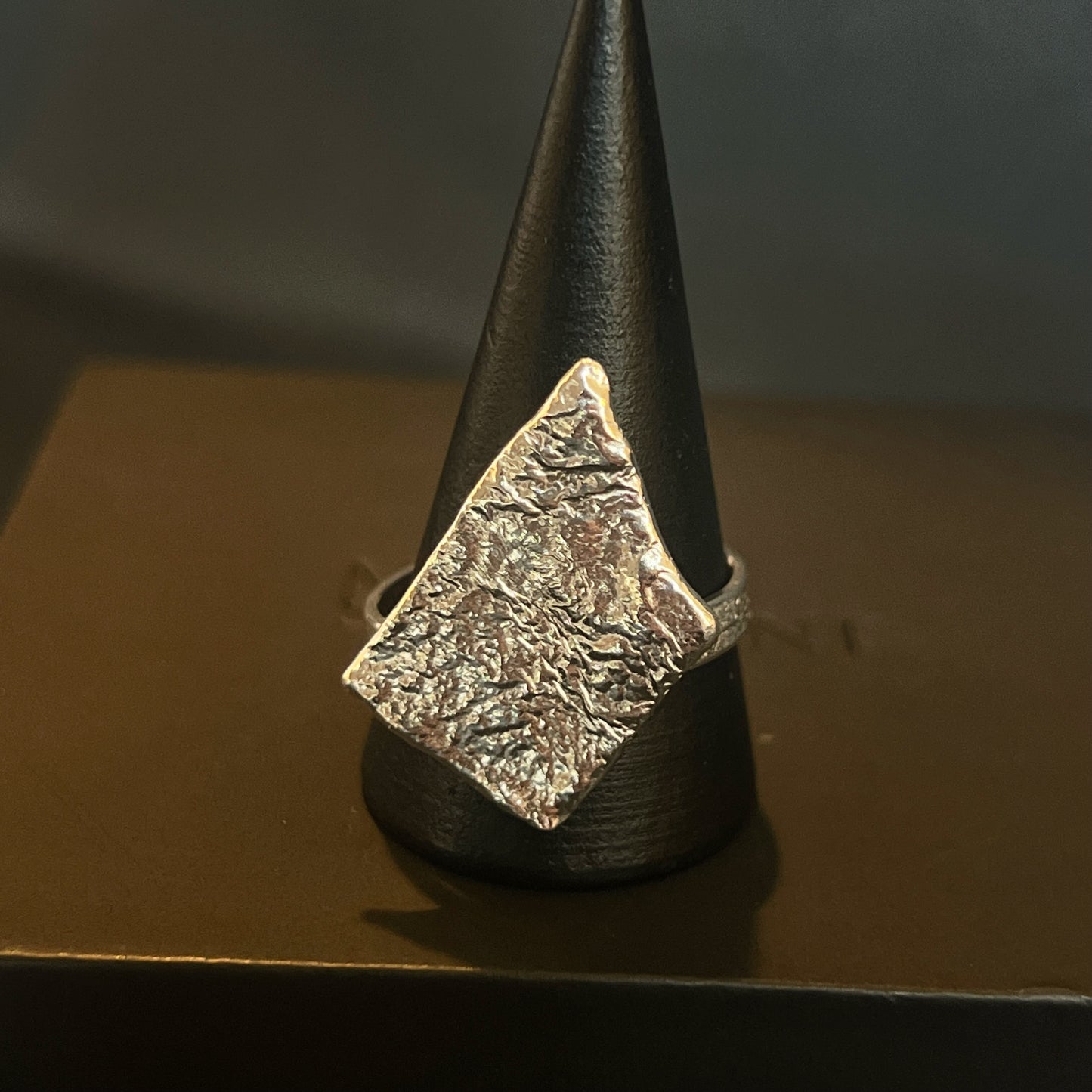 Molten Shard Sterling Silver Ring - Size W