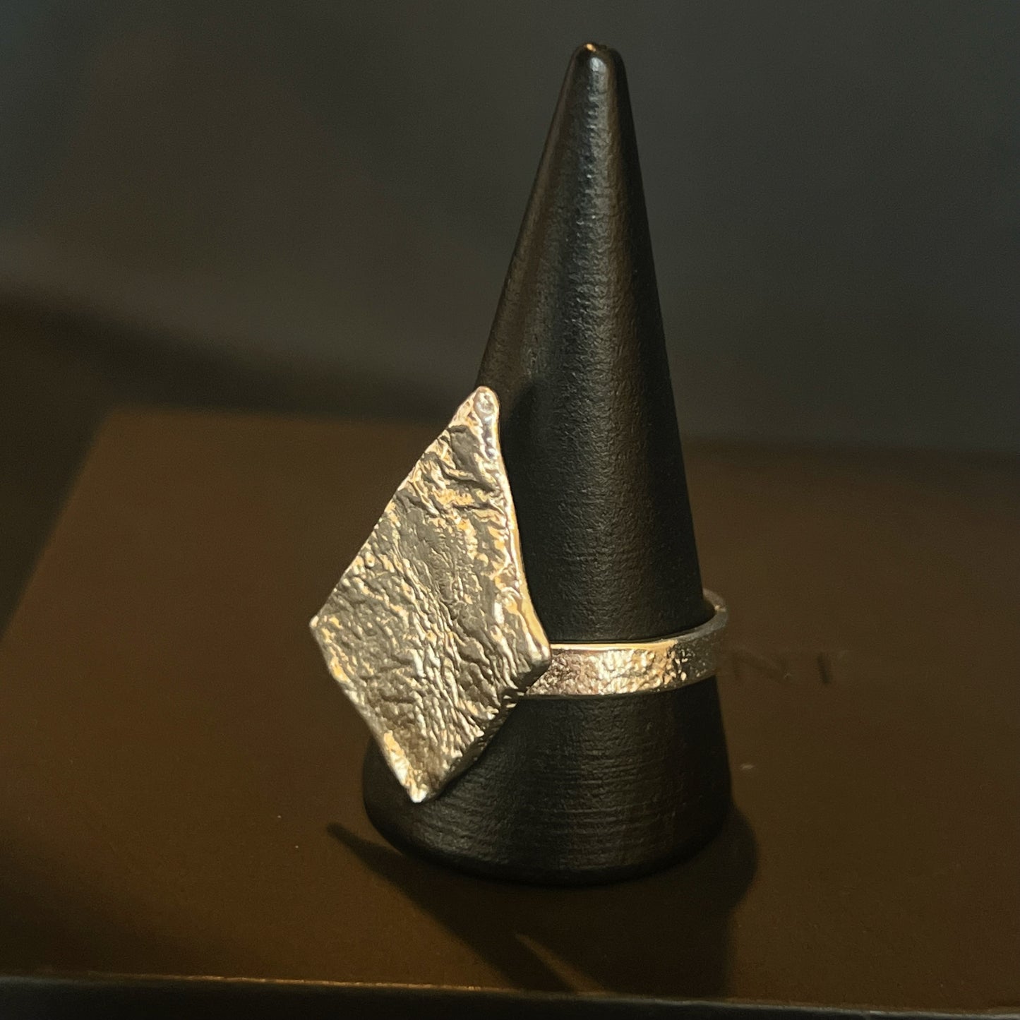 Molten Shard Sterling Silver Ring - Size W