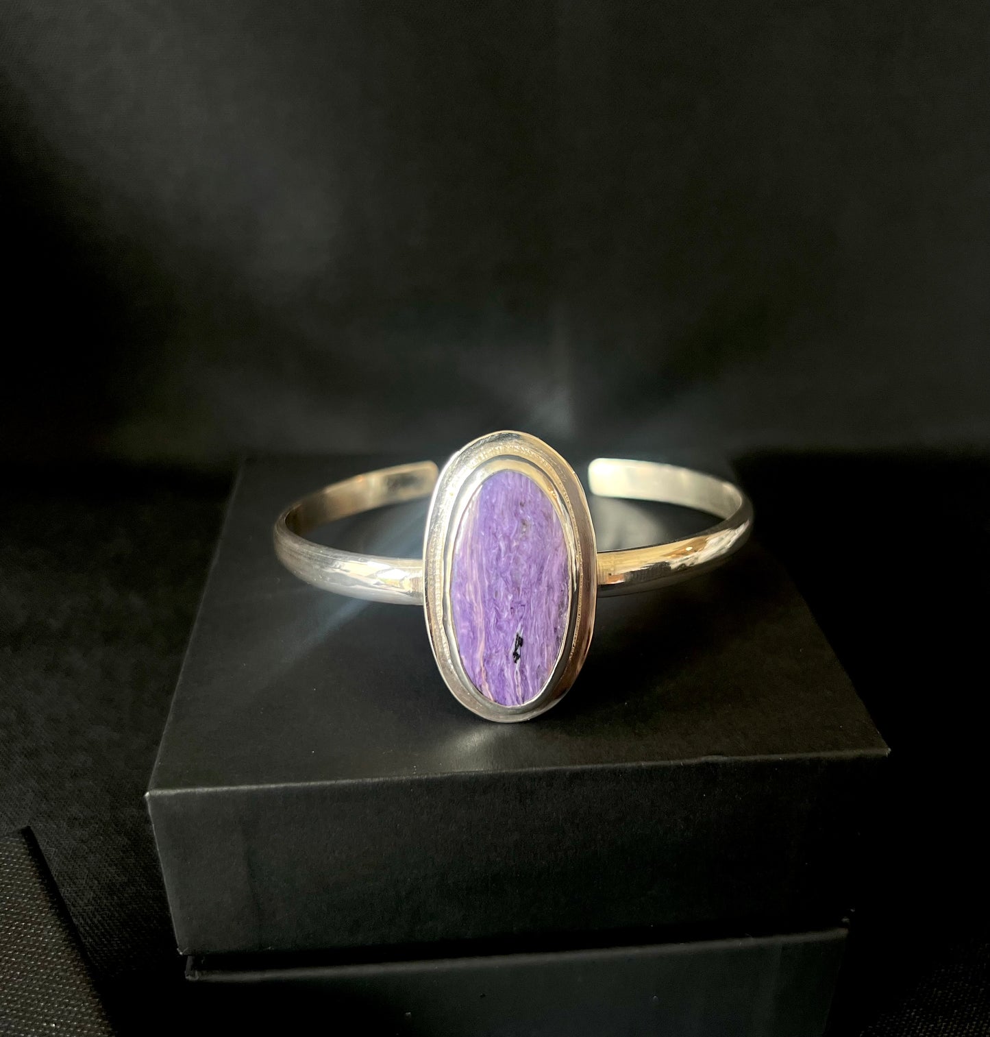 Charoite Sterling Silver Cuff