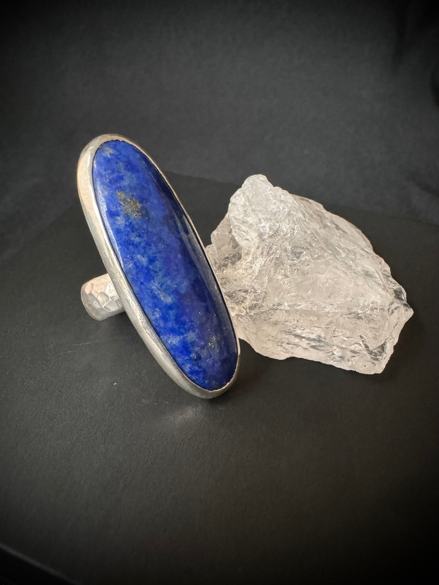 Lapis Lazuli Sterling Silver Ring - Size M 1/2