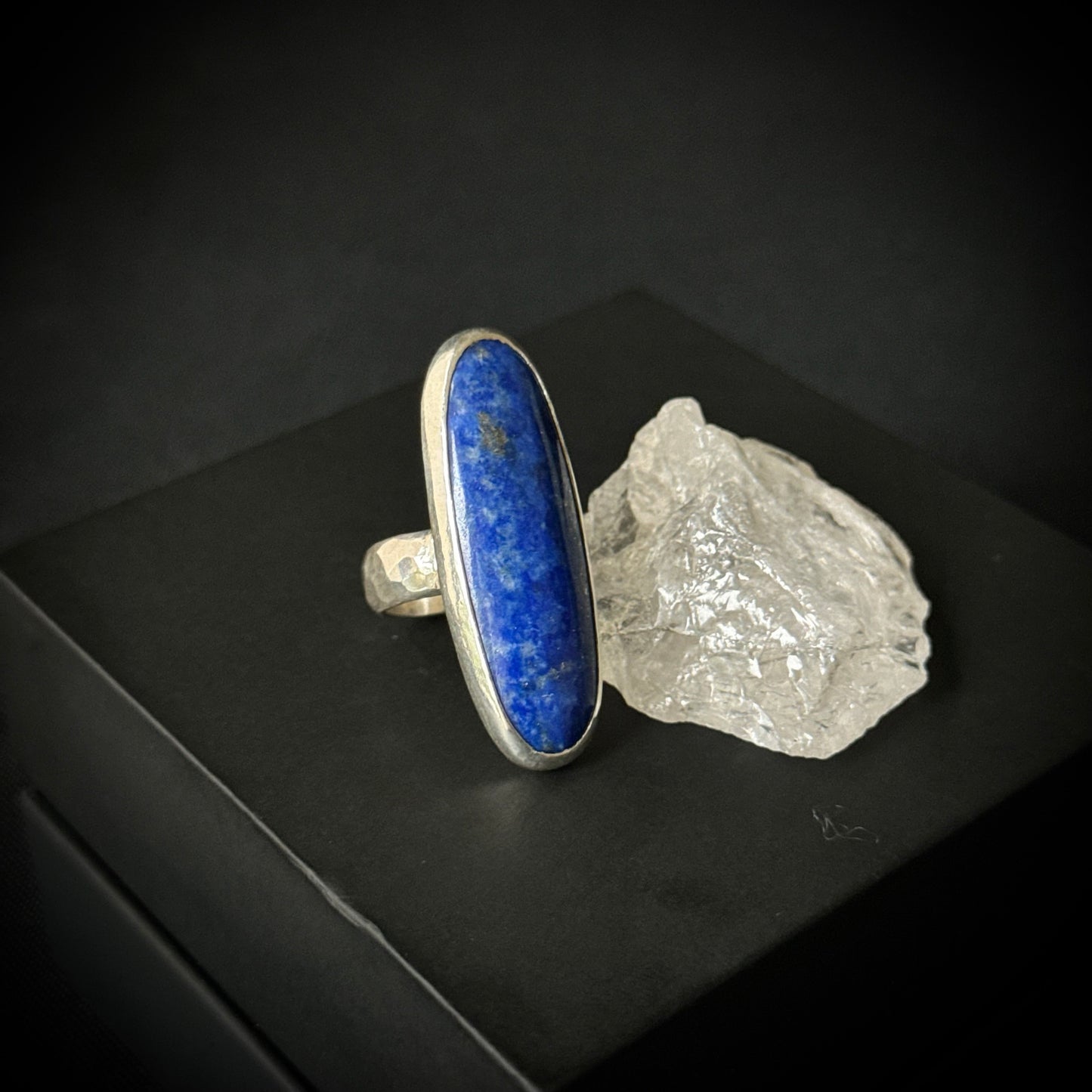 Lapis Lazuli Sterling Silver Ring - Size M 1/2