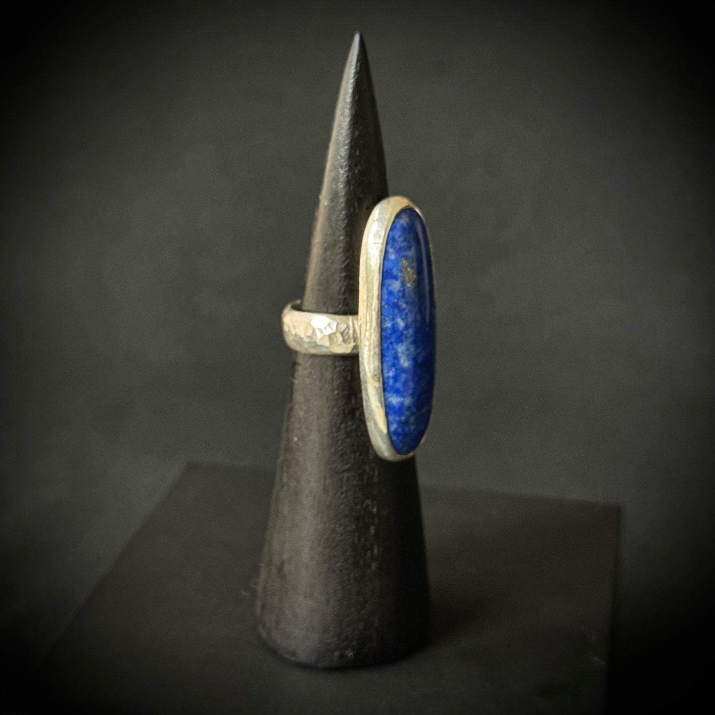 Lapis Lazuli Sterling Silver Ring - Size M 1/2
