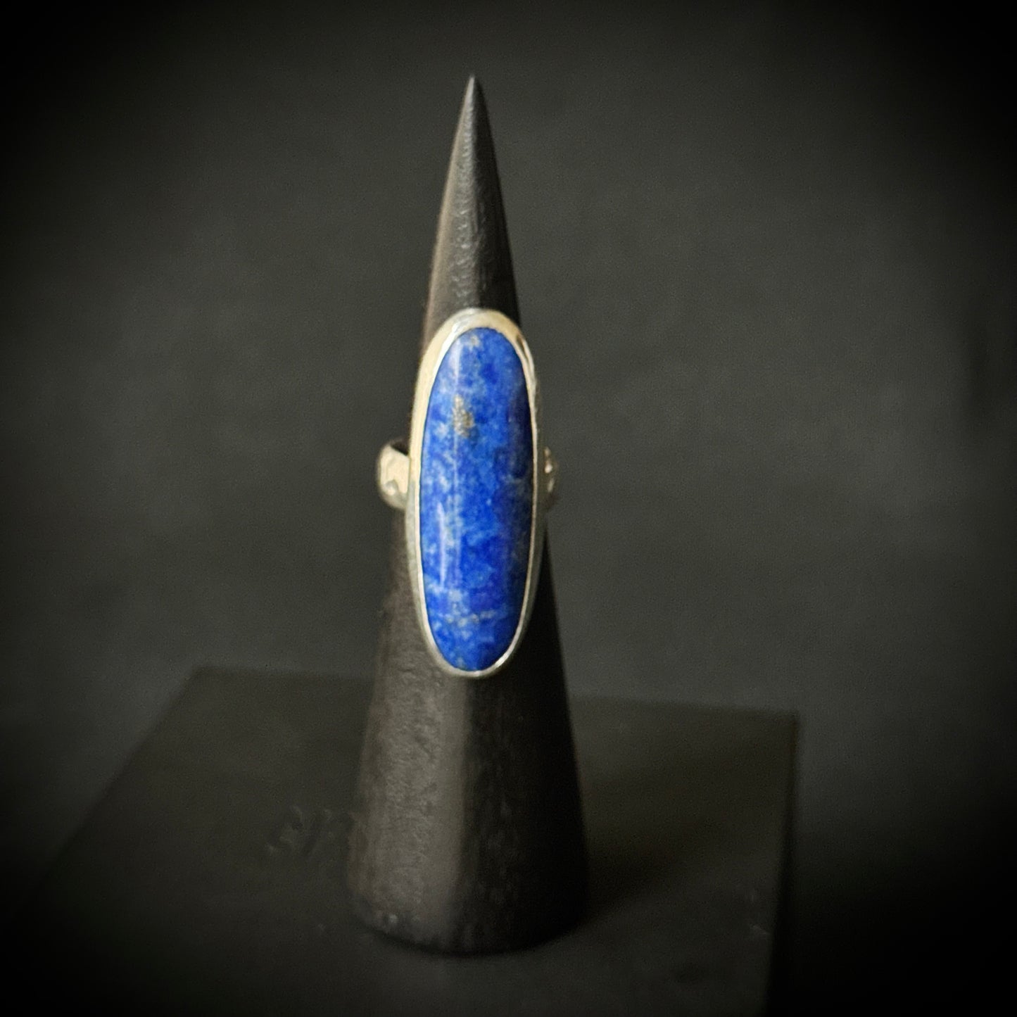 Lapis Lazuli Sterling Silver Ring - Size M 1/2