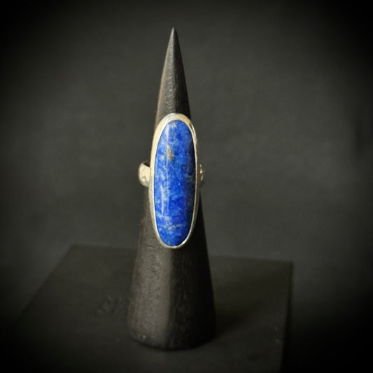 Lapis Lazuli Sterling Silver Ring - Size M 1/2