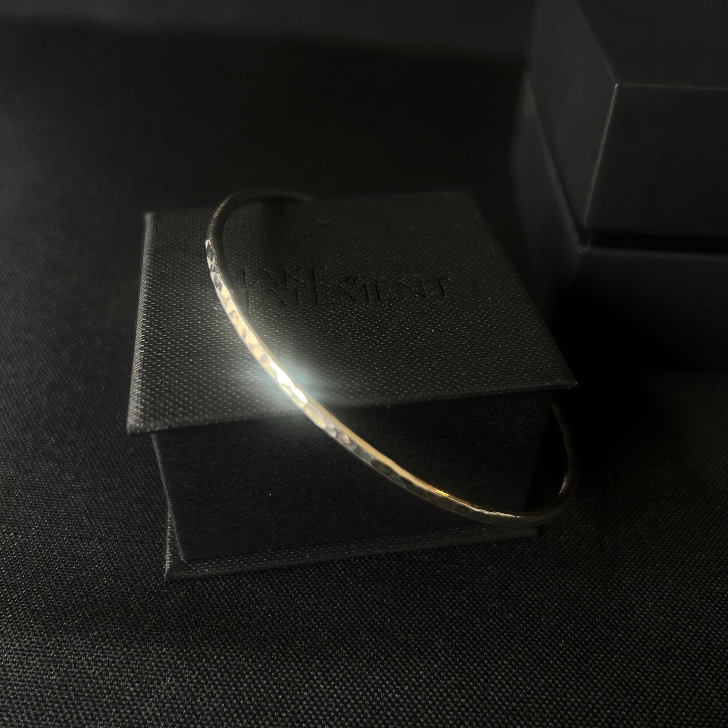 Skinny Hammered Bangle - Size L