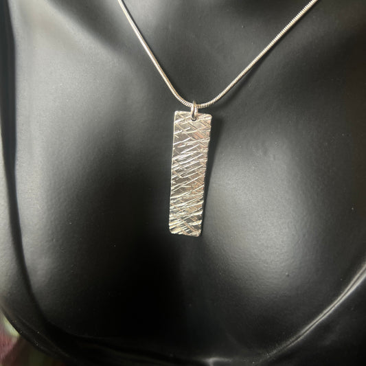 Sterling Silver Textured Necklace