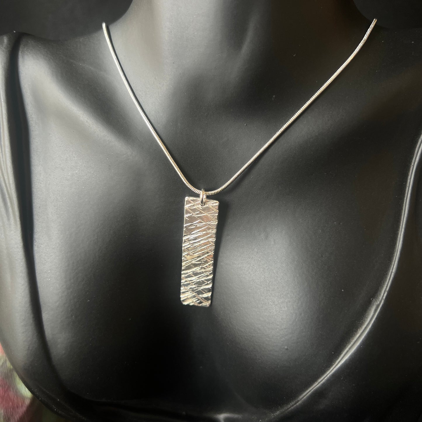 Sterling Silver Textured Necklace