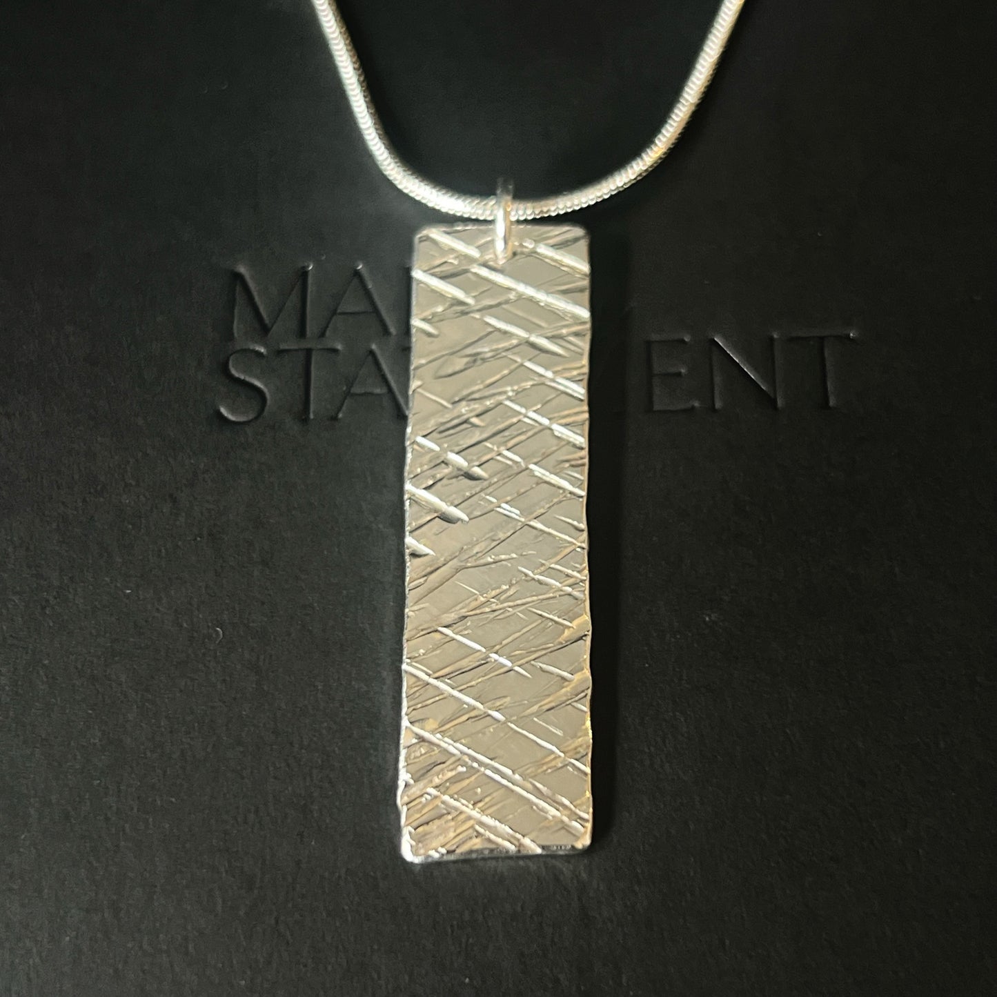 Sterling Silver Textured Necklace