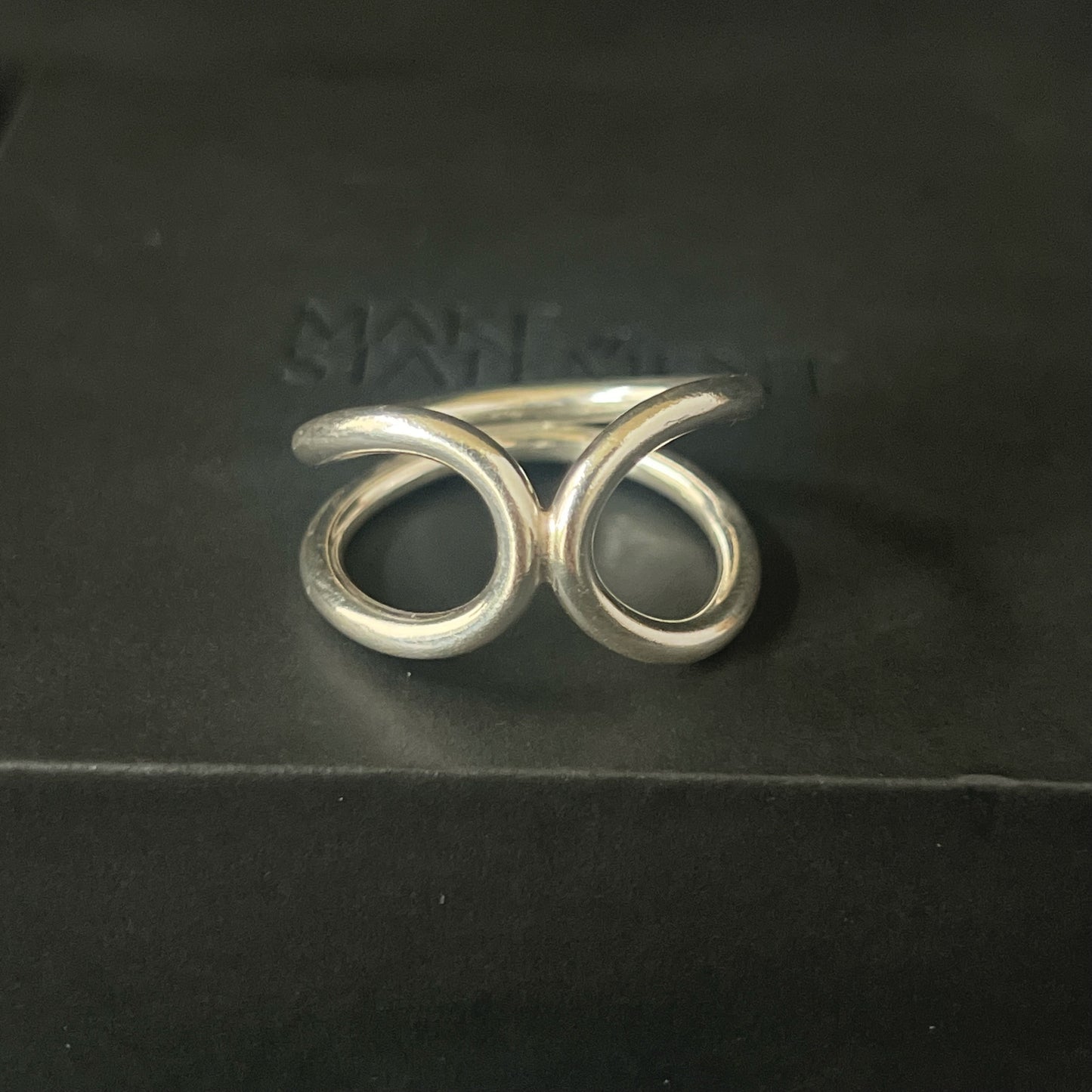 Chunky Sterling Silver Loop Ring - Size V