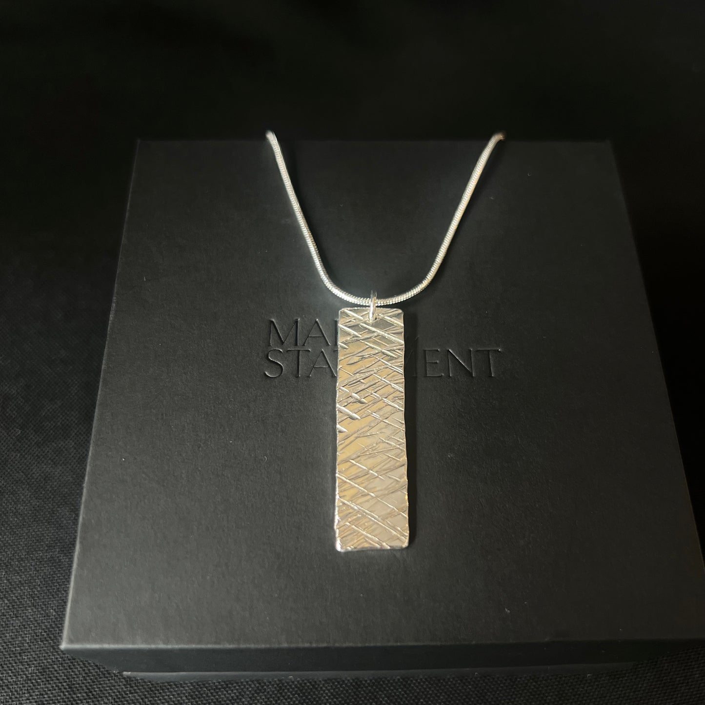 Sterling Silver Textured Necklace