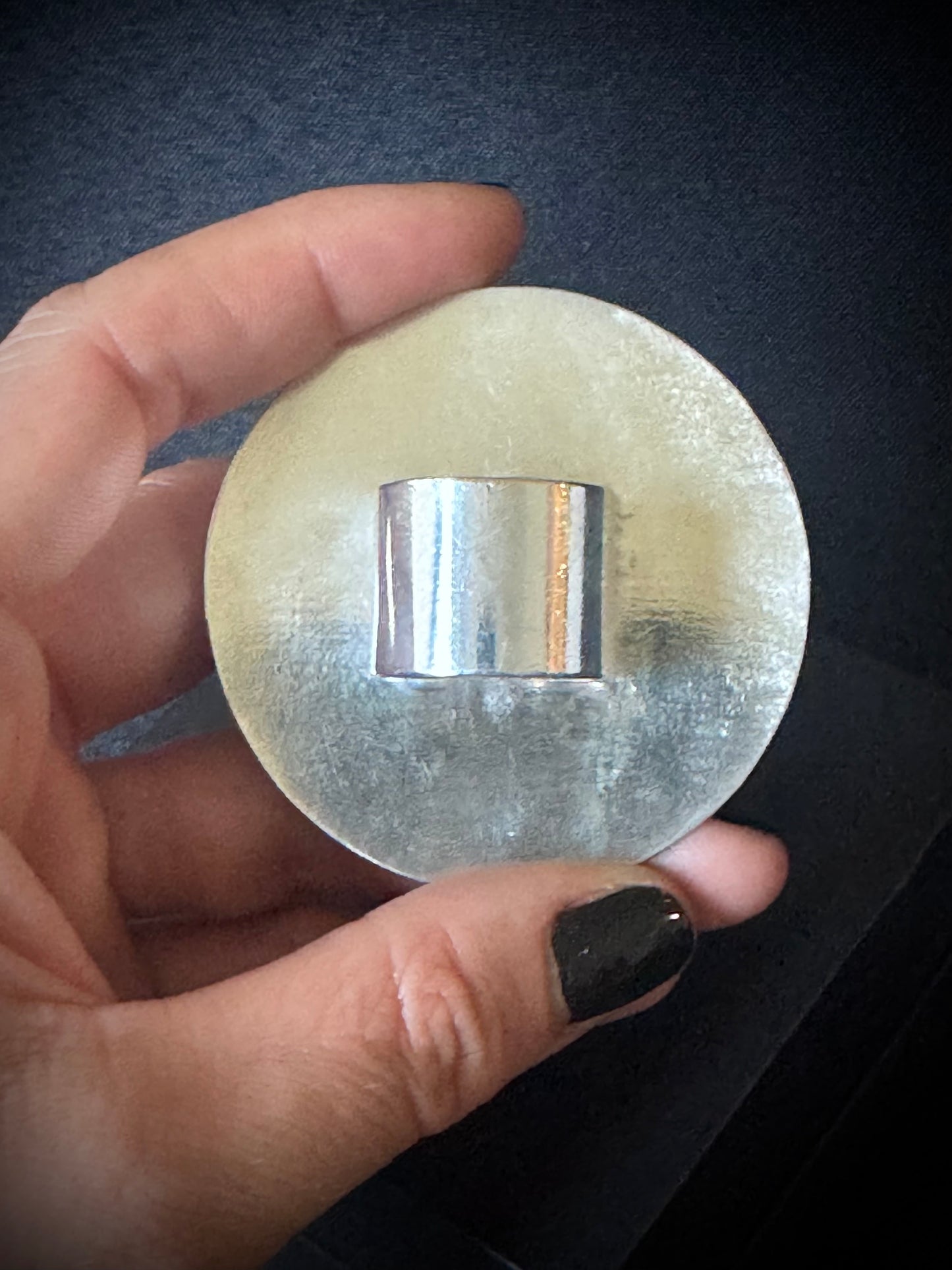 Large Spectrolite Sterling Silver Ring - Size U