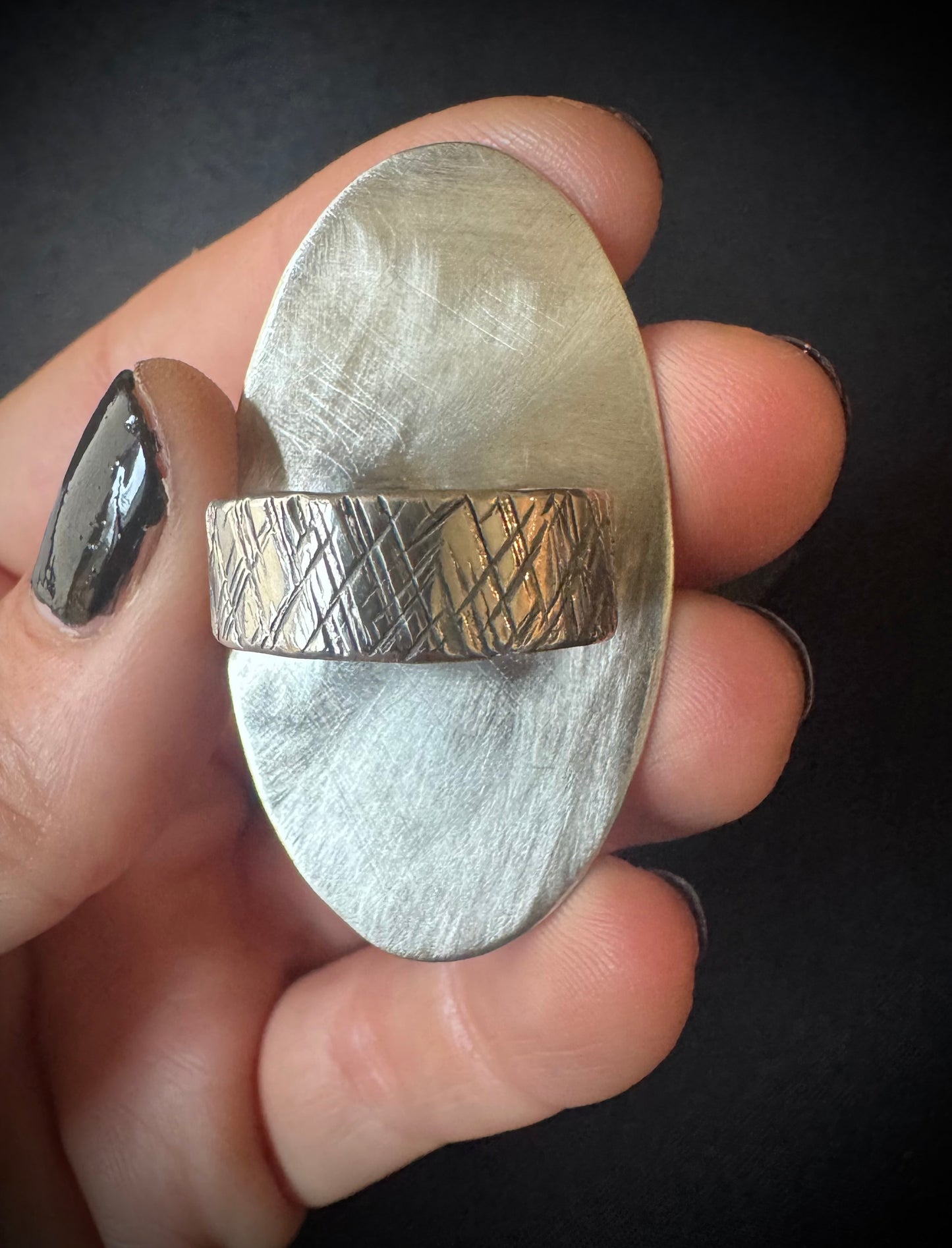 Hubei Turquoise Sterling Silver Ring - Size R