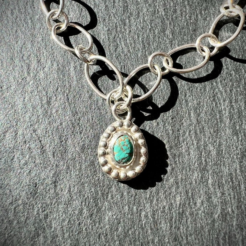 Turquoise Sterling Silver Anklet