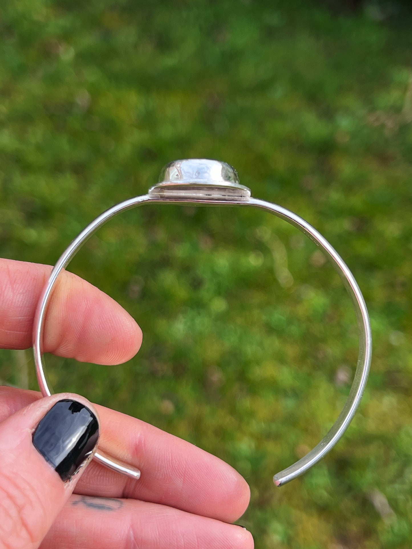 Charoite Sterling Silver Cuff - Size Extra Large