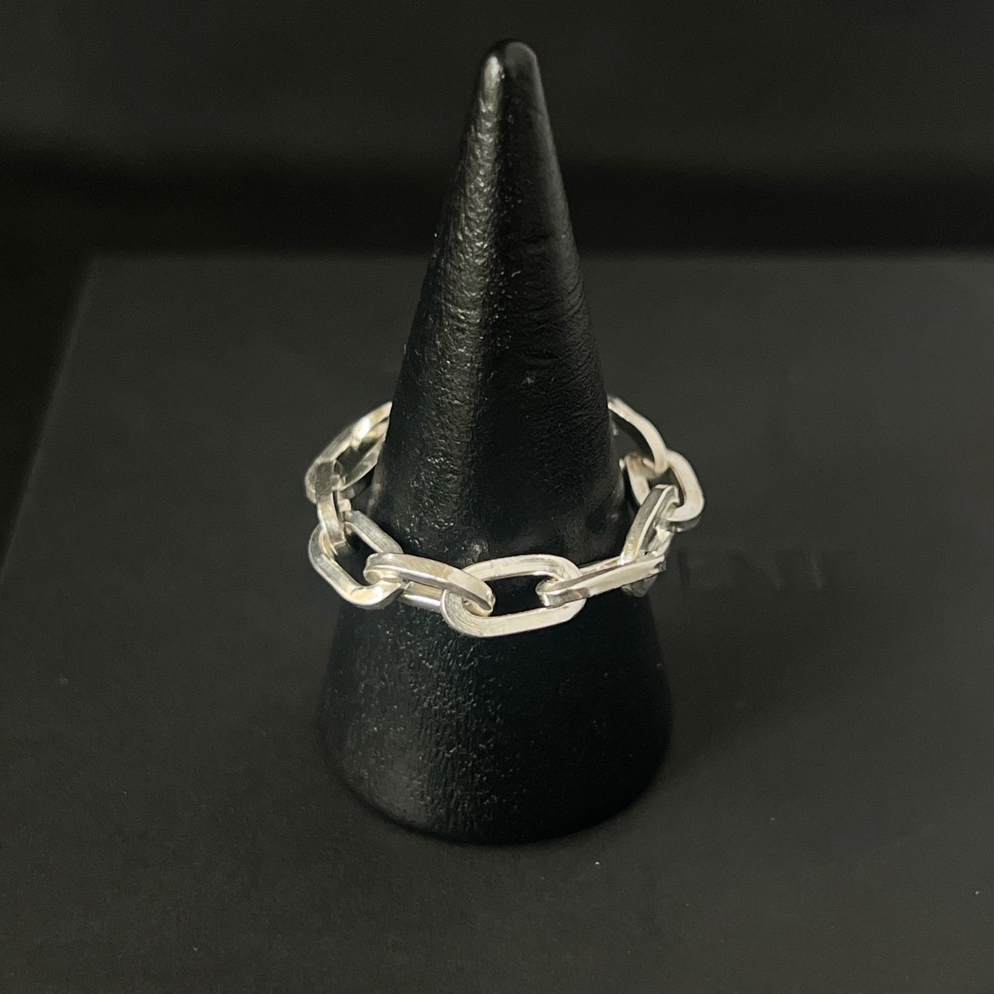 Sterling Silver Paperclip Chain Ring - Size N