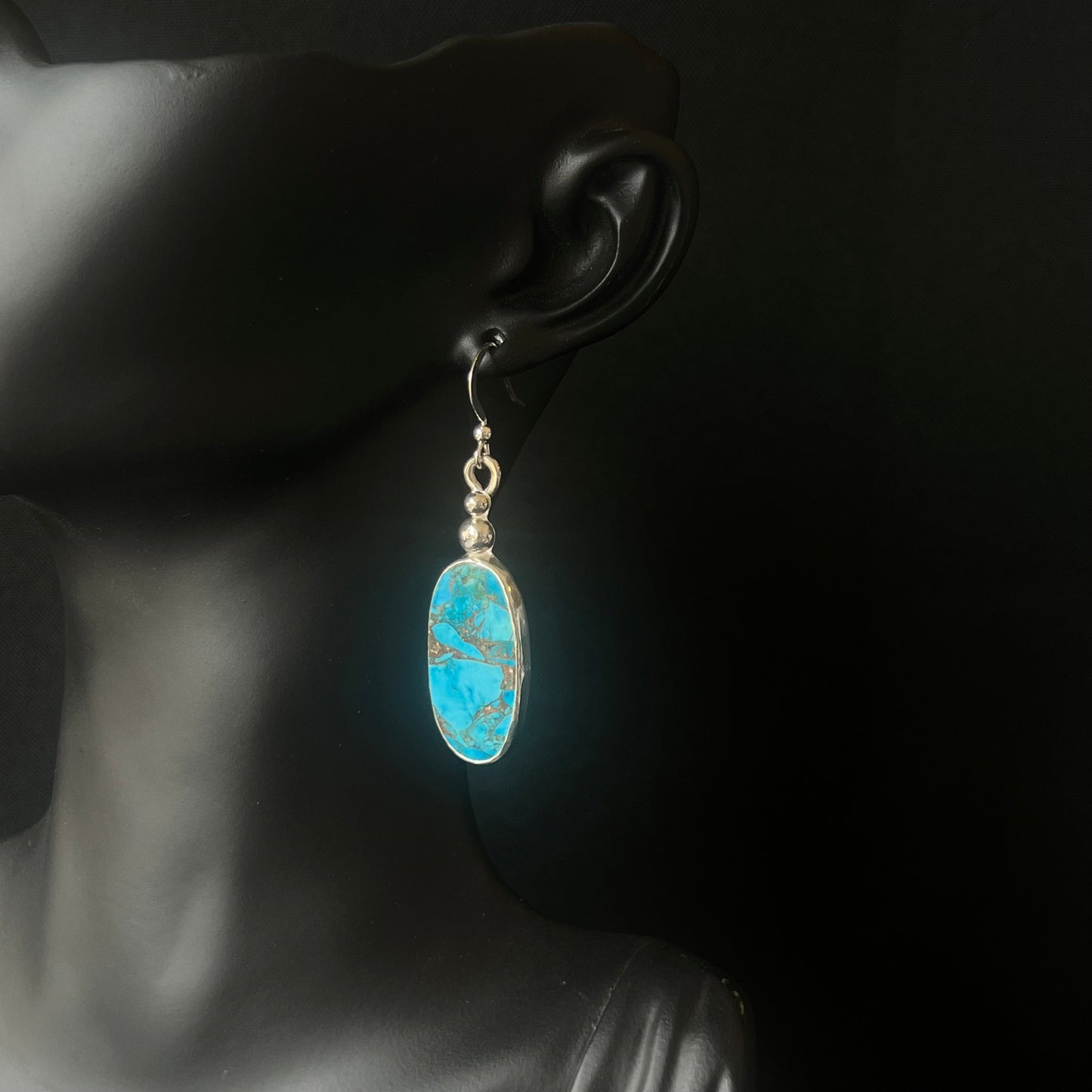 Kingman Turquoise Drop Earrings