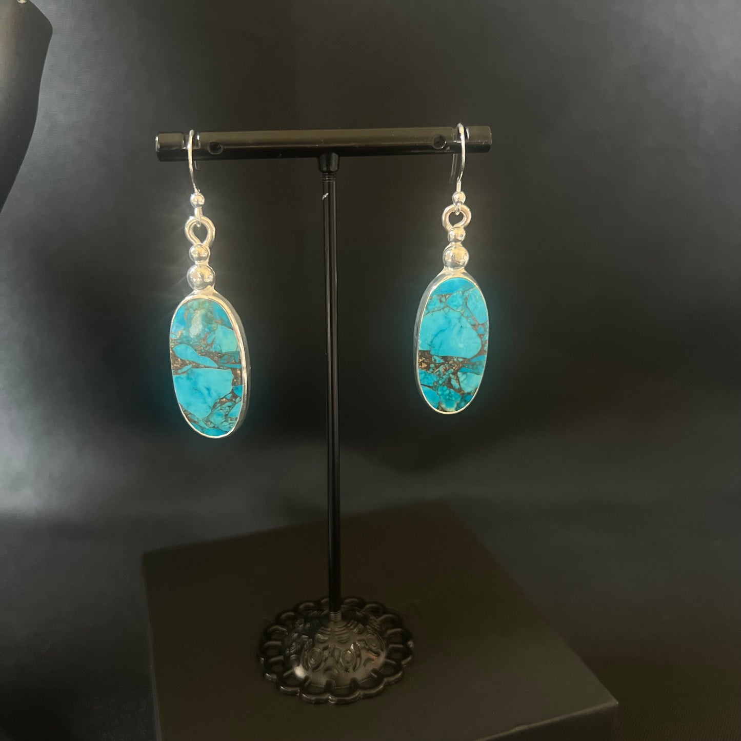 Kingman Turquoise Drop Earrings