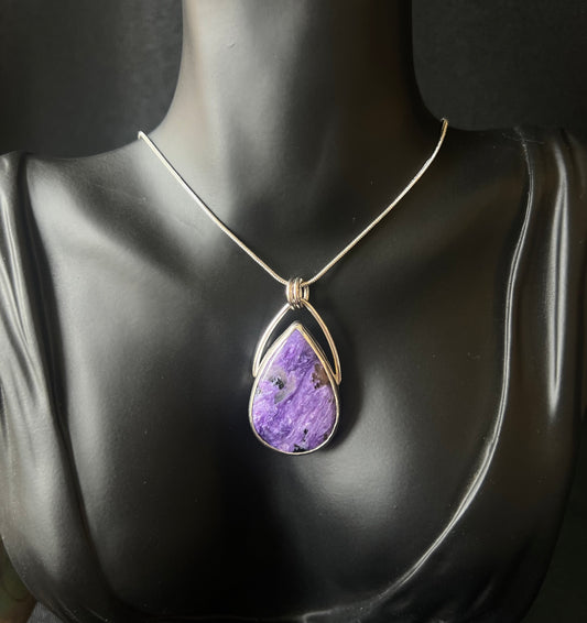 Charoite Sterling Silver Necklace